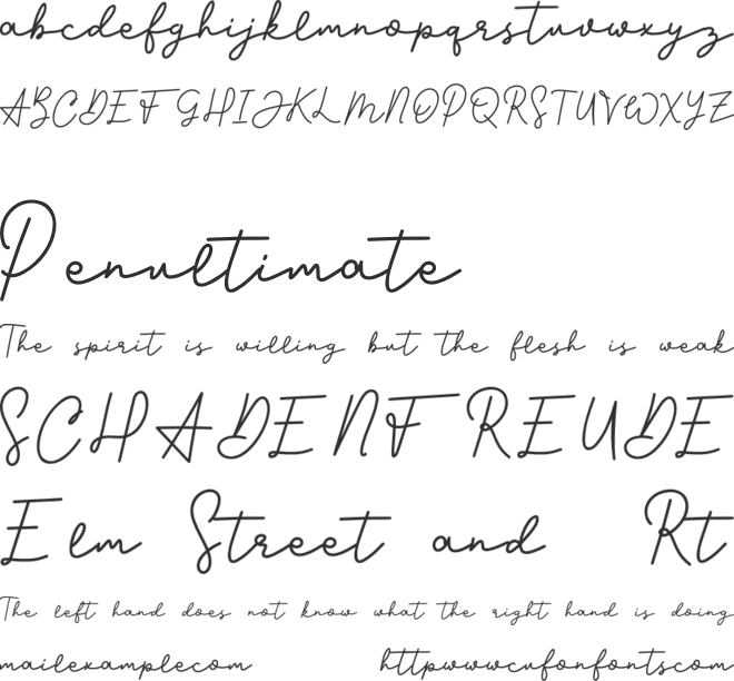Candid Style font preview