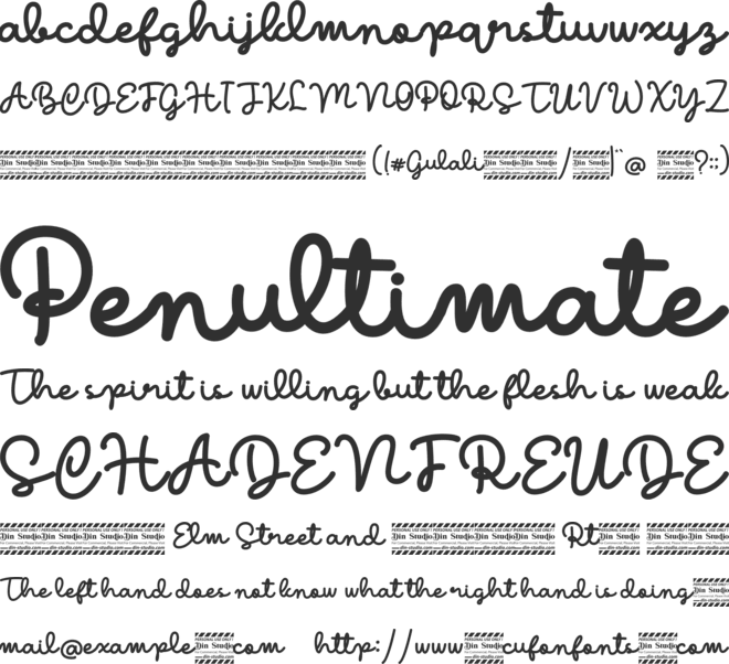 Gulali Personal Use font preview