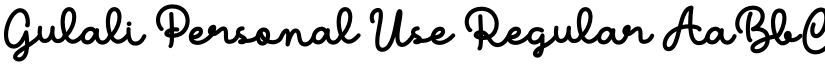 Gulali Personal Use font download