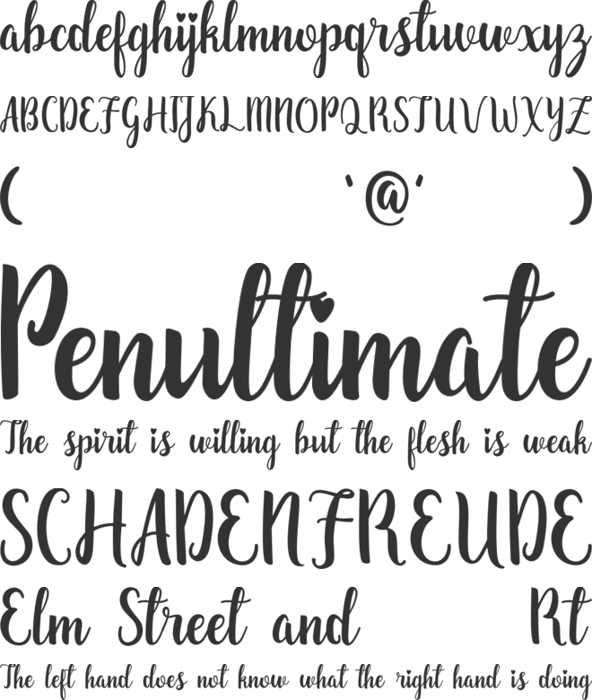 Zaheera  Demo font preview