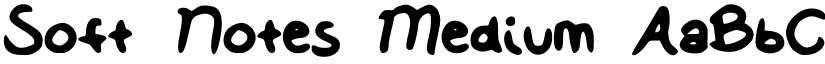 Soft_Notes Medium font