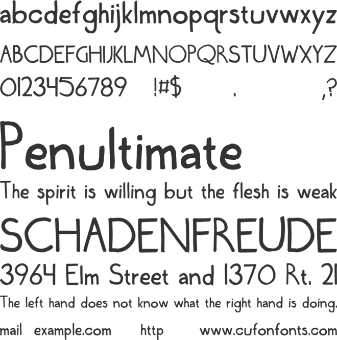 Wednesday Lettering Practice font preview