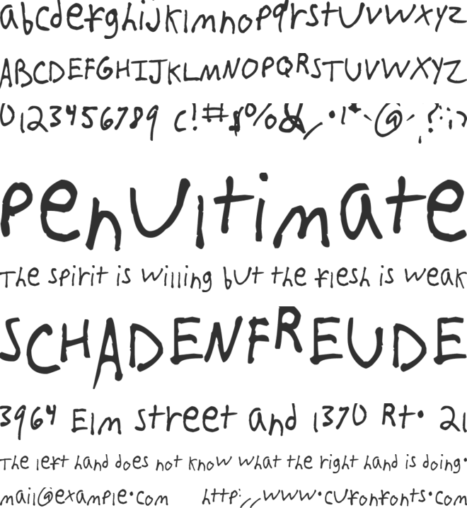 i eat crayons font preview