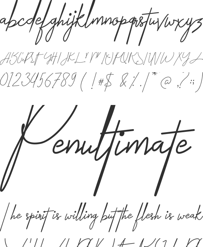 Amartans Signature font preview