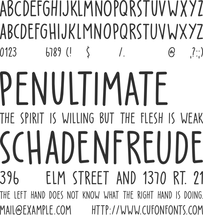 Party Pocket DEMO font preview