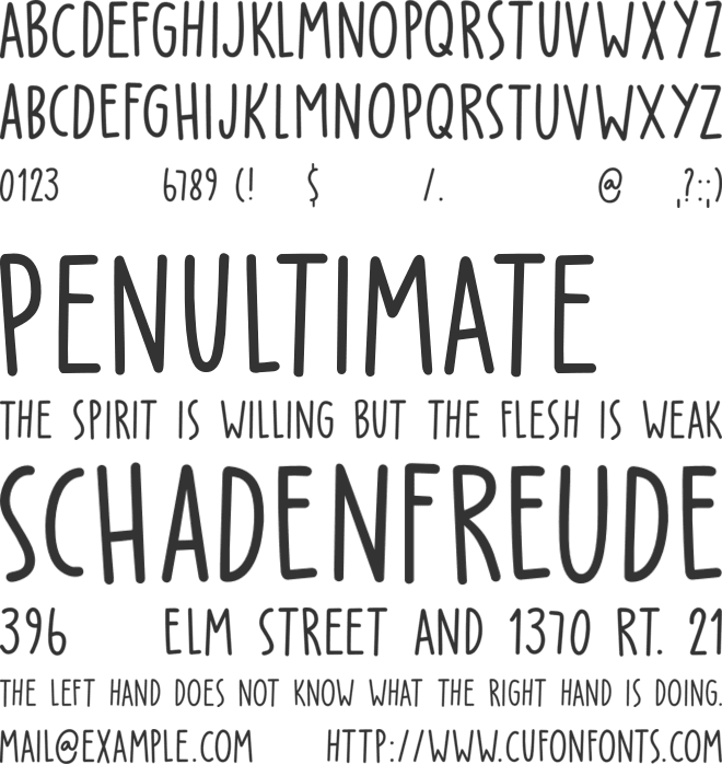 Party Pocket DEMO font preview