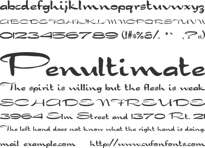 Dragonwick FG font preview