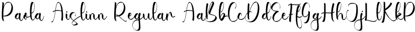 Paola Aislinn Regular font