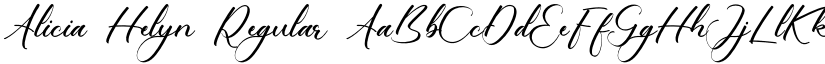 Alicia Helyn Regular font
