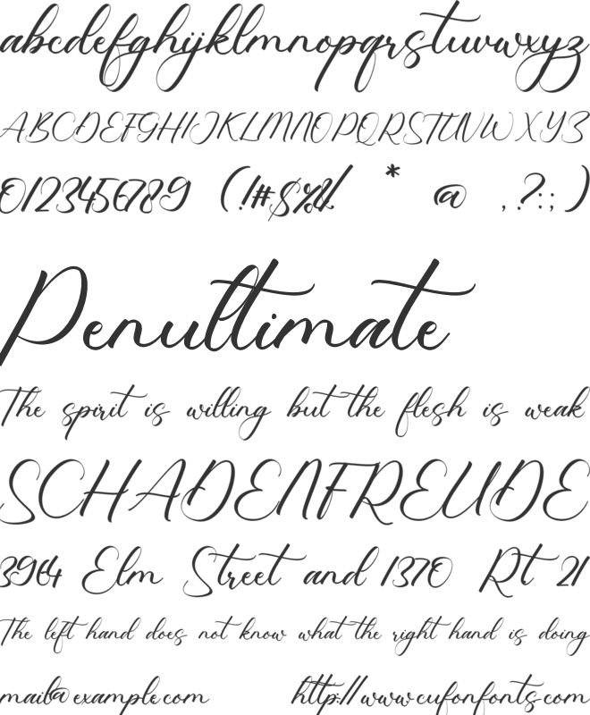 Russel Senderson font preview