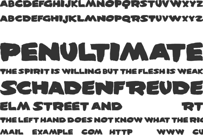 Sin City font preview