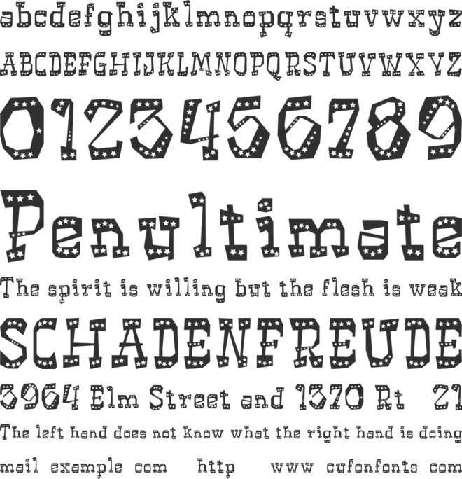 AFRICANA font preview
