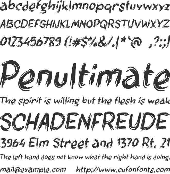 e Extrawind font preview