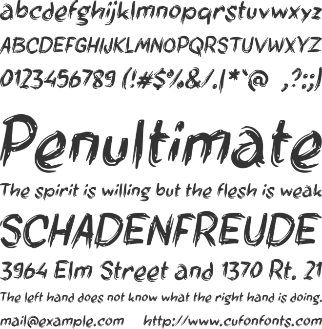 e Extrawind font preview