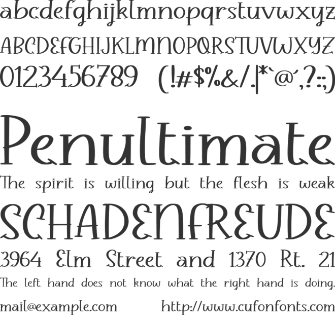 Ninetys Starfox font preview