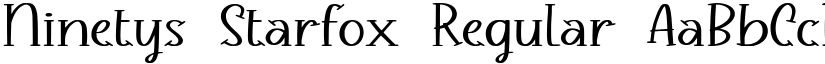 Ninetys Starfox Regular font