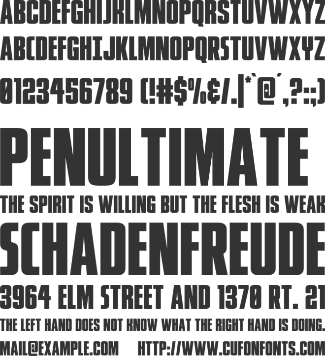 Phenomicon font preview