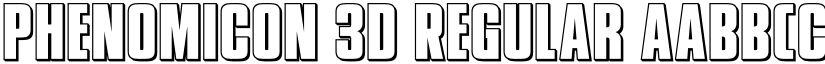 Phenomicon 3D Regular font