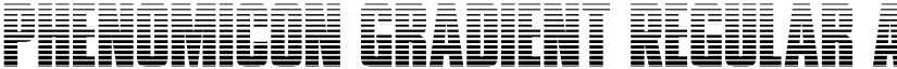 Phenomicon Gradient Regular font