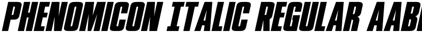 Phenomicon Italic Regular font