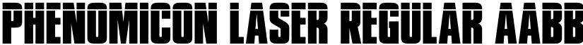 Phenomicon Laser Regular font