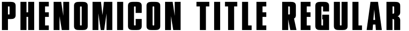 Phenomicon Title Regular font