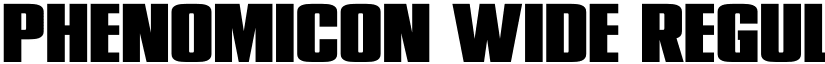 Phenomicon Wide Regular font