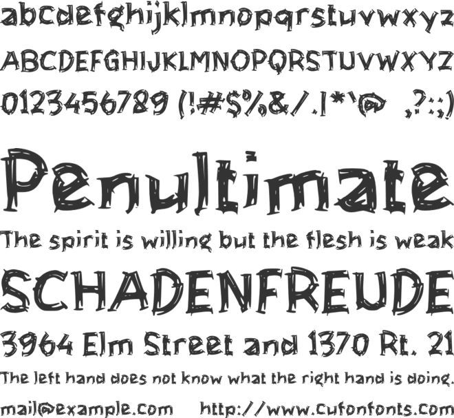 e Eri Iwak font preview