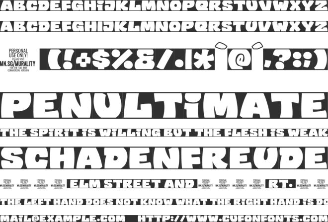 Murality PERSONAL USE ONLY font preview