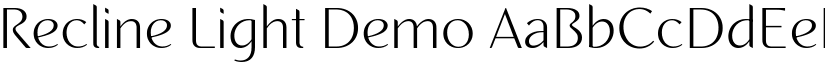 Recline Light Demo font