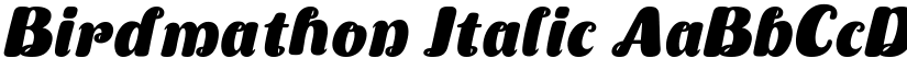 Birdmathon Italic font
