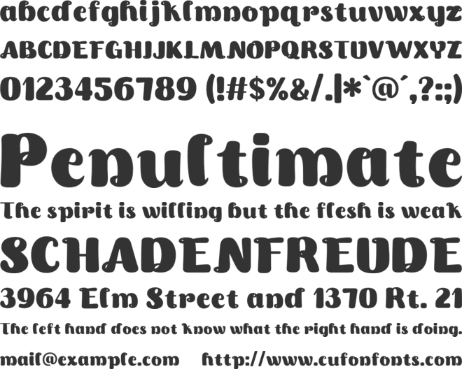 Birdmathon font preview