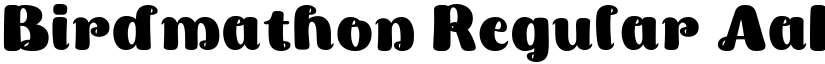 Birdmathon Regular font
