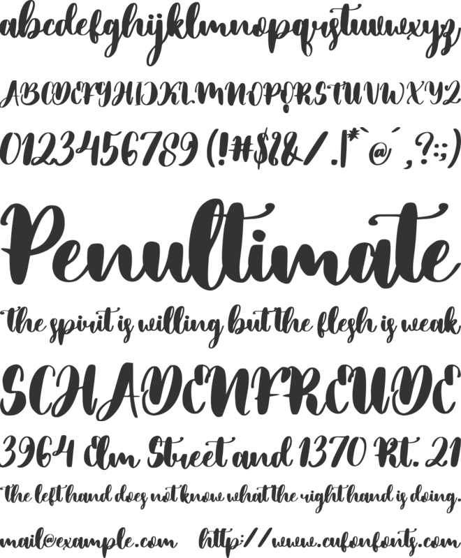 Mister Butter font preview