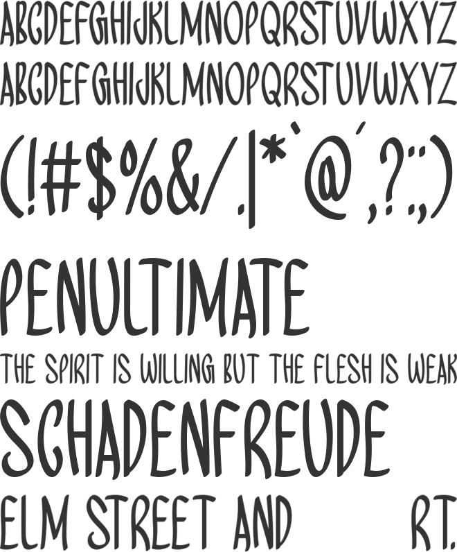 Easter Discover font preview