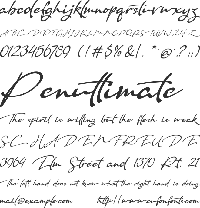 The Californication font preview