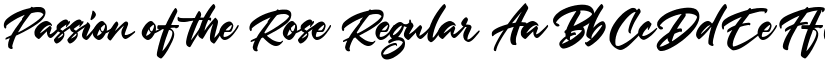 Passion of the Rose Regular font