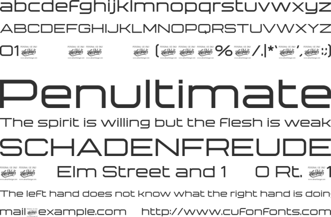 Technovier font preview