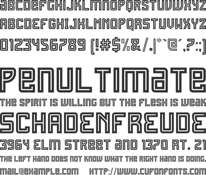 Fagrak Inline font preview