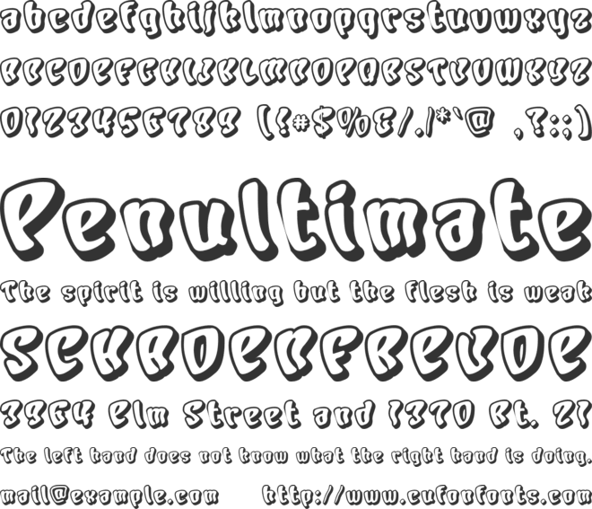 Character font preview