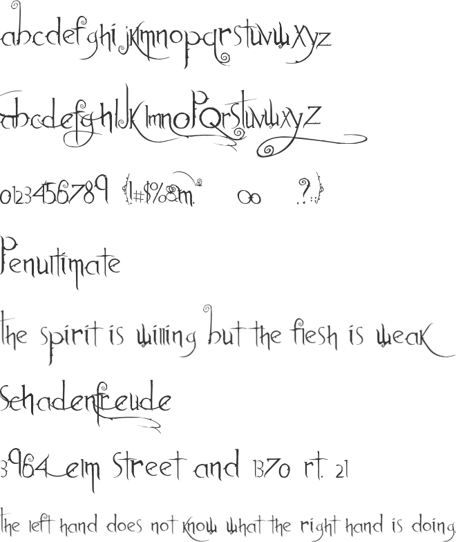 Anywhere font preview
