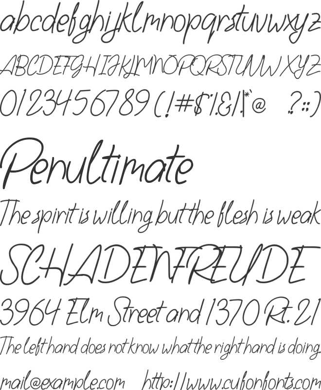 Hendyka font preview