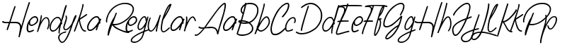 Hendyka Regular font