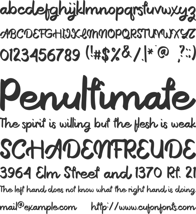 The Butter font preview