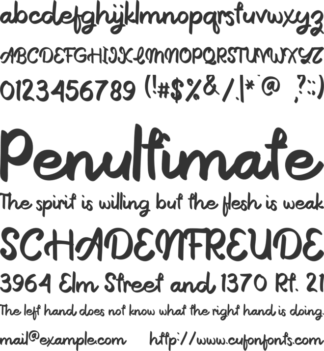 The Butter font preview