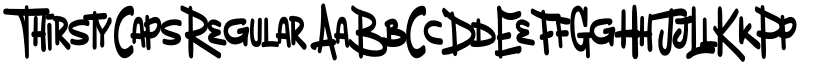 Thirsty Caps Regular font