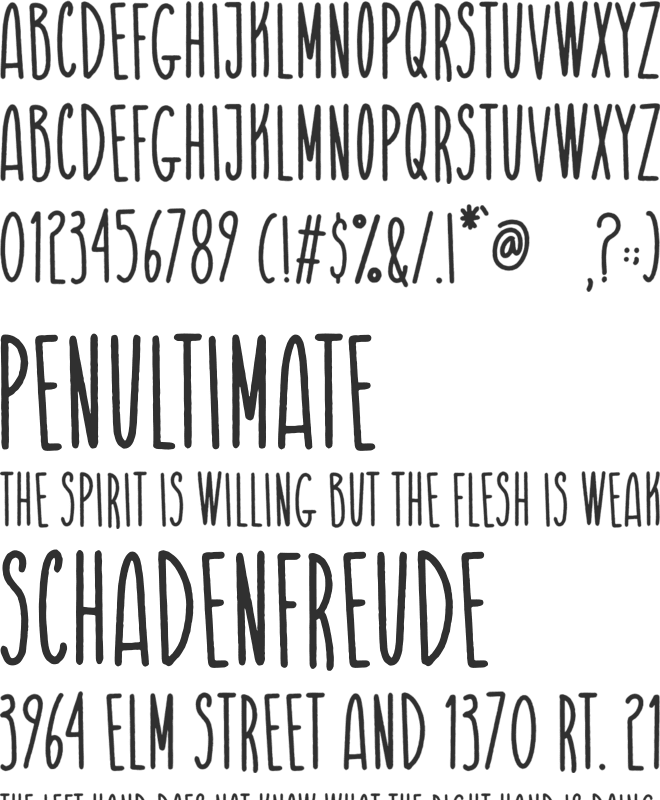The Winter Soldier font preview