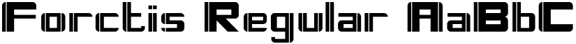 Forctis Regular font
