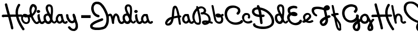 Holiday-India font