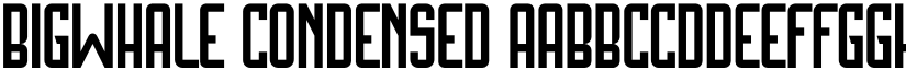 Bigwhale Condensed font